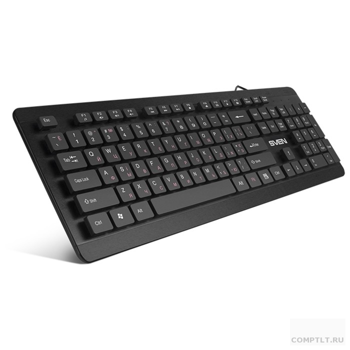 Клавиатура Sven KB-E5700H чёрная104кл, USB-Hub2, Slim, 12Fn, островной тип кл.