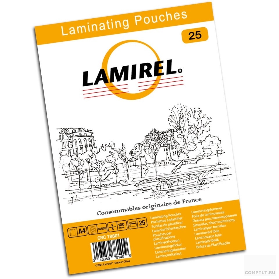 Пленка для ламинирования Lamirel CRC-78801 А4, 100мкм, 25 шт.