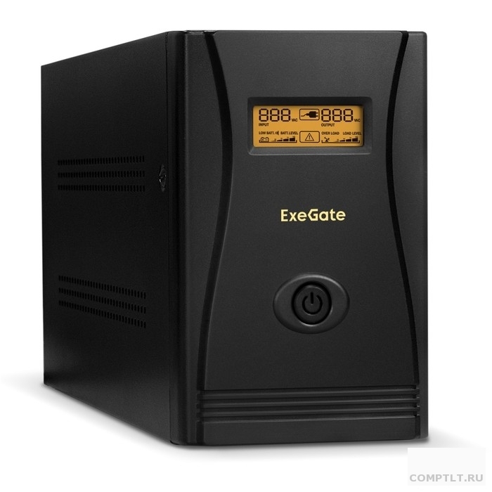 Exegate EP285495RUS ИБП ExeGate SpecialPro Smart LLB-1200.LCD.AVR.EURO.RJ 1200VA/750W, LCD, AVR, 4 евророзетки, RJ45/11, Black