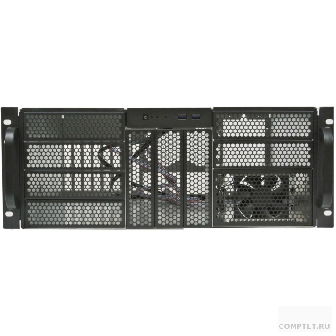 Procase Корпус 4U server case, 9x5.253HDD,черный,без блока питания,глубина 650мм,MB EATX 12"x13", панель вентиляторов 3120x25 PWM RE411-D9H3-FE-65