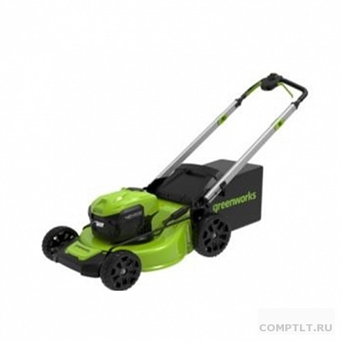 Greenworks GD40LM48SPK4 Газонокосилка аккумуляторная , 40V, 48 см, самоходная, бесщеточная, c 1хАКБ 4 Ач и ЗУ 2517407UB