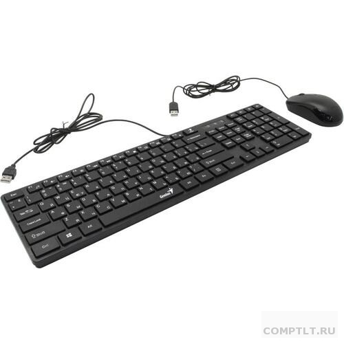 Комплект проводной Genius SlimStar C126 клавиатурамышь, USB. Цвет черный 31330007402