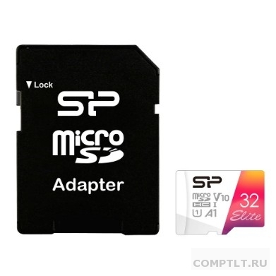 Micro SecureDigital 32GB Silicon Power SDHC Class10 SP032GBSTHBV1V20SP Elite  adapter