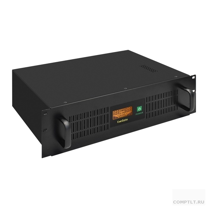 Exegate EX293056RUS ИБП ExeGate ServerRM UNL-1500.LCD.AVR.2SH.4C13.RJ.USB.3U 1500VA/900W, LCD, AVR, 2Schuko4C13, RJ45/11, USB, 3U, установка в стойку, Black