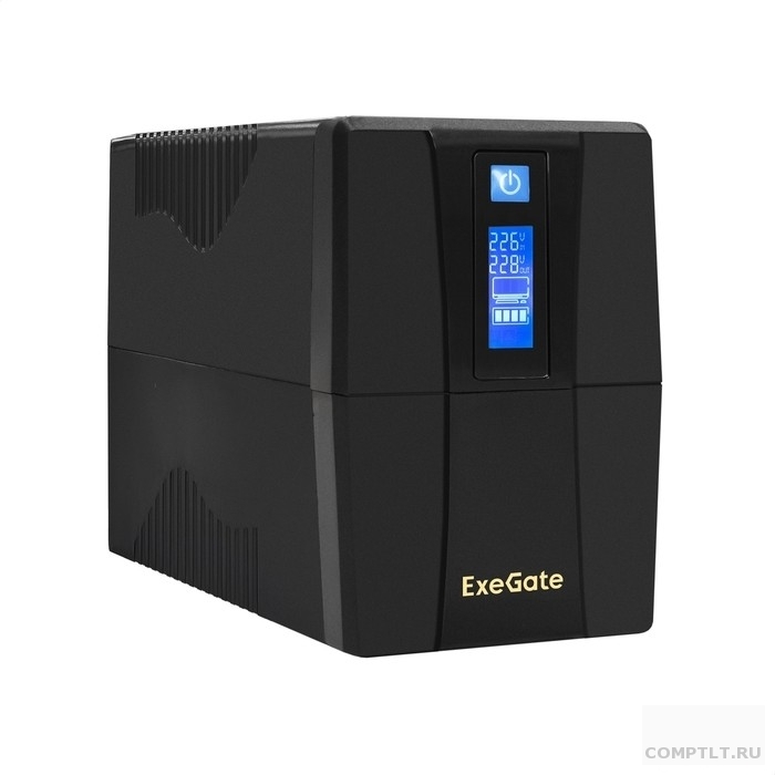 Exegate EX292771RUS ИБП ExeGate Power Smart ULB-650.LCD.AVR.4C13 650VA/360W, LCD, AVR, 4C13, Black