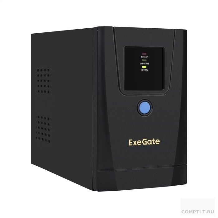 Exegate EX292766RUS ИБП ExeGate Power Back BNB-650.LED.AVR.1SH.2C13 650VA/360W, LED, AVR, 1Schuko2C13, металлический корпус, Black