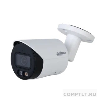 DAHUA DH-IPC-HFW2449SP-S-IL-0360B Уличная цилиндрическая IP-видеокамера Smart Dual Light с ИИ 4Мп, 1/2.9 CMOS, объектив 3.6мм, видеоаналитика, ИК до 30м, LED до 30м, IP67, корпус металл