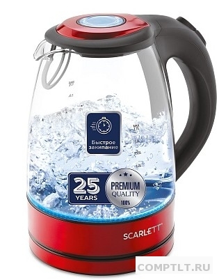 Scarlett, SC-EK27G99 Чайник, 2200 Вт, 1.7 л, красный