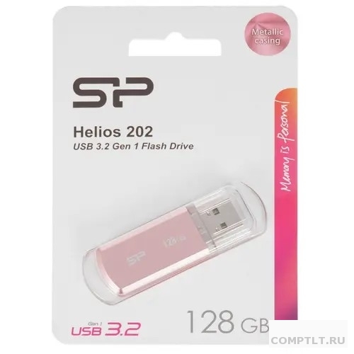 Флеш накопитель 128Gb Silicon Power Helios 202, USB 3.2, Розовое Золото SP128GBUF3202V1P