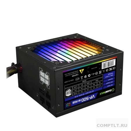 GameMax Блок питания ATX 500W VP-500-RGB-MODULAR 80, Ultra quiet