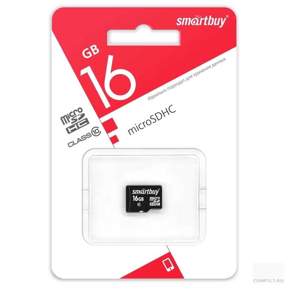 Micro SecureDigital 16GB Smartbuy Class 10 без адаптеров LE SB16GBSDCL10-00LE