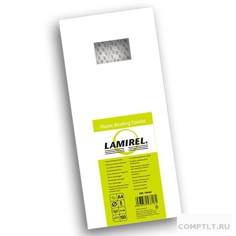 Пружины для переплета пластиковые Lamirel, 10 мм. Цвет белый, 100 шт в упаковке LA-78670