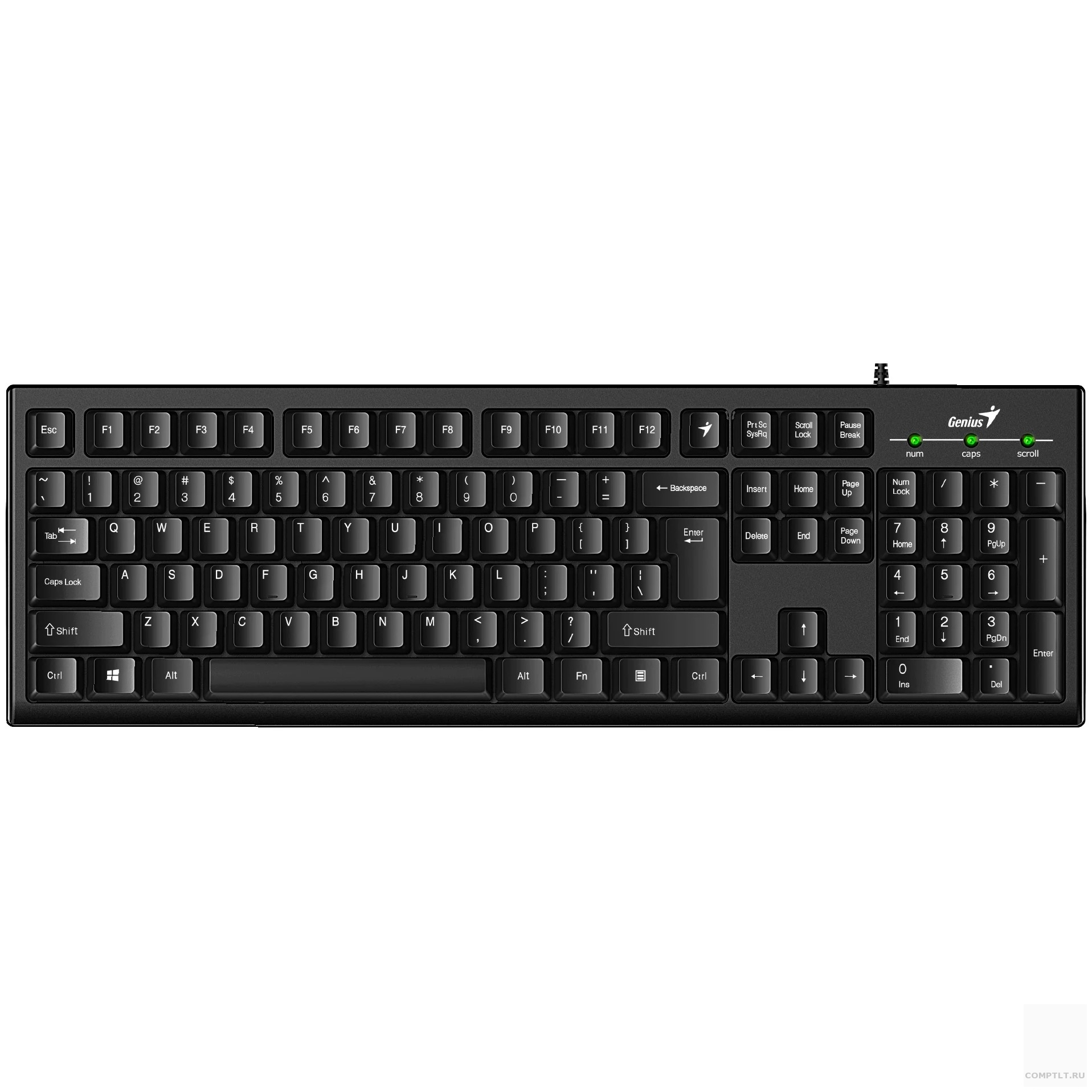Клавиатура Genius Smart KB-100 Black классическая раскладная, Genius Key support, влагоустойчивая, клавиш 105, провод 1,5 м, USB 31300005419